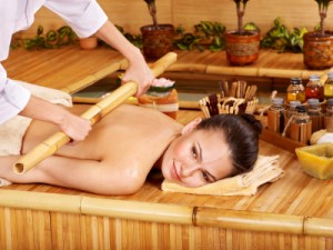Warm bamboo massage.
